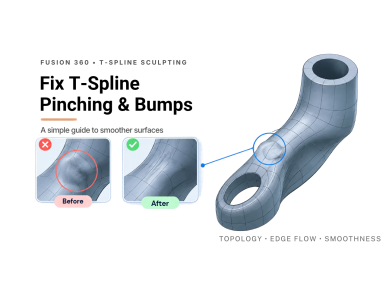 How to Fix Pinching and Bumps in a T-Spline Model in Fusion 360